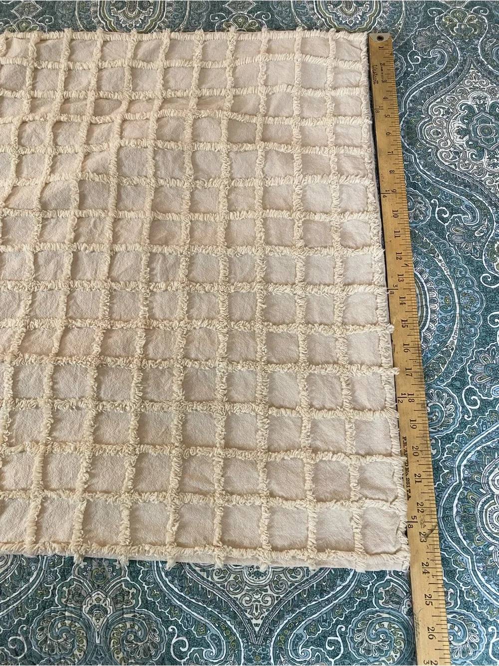 Plush Grid-Textured Accent Pillow Cover in Beige by Oscar Oliver High end luxury